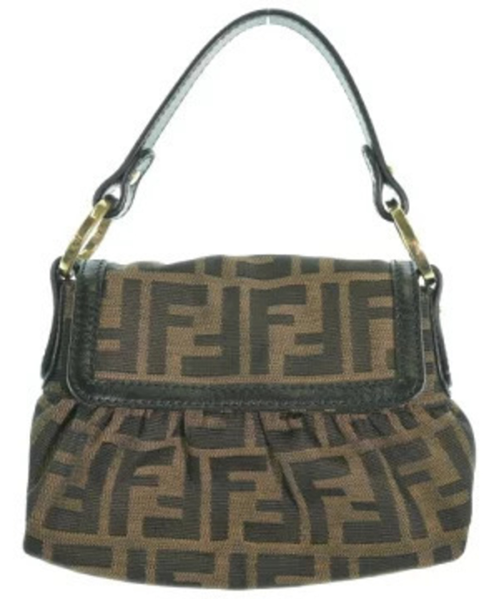 Fendi Zucca FF Canvas Chef Shoulder Bag tobacco brown